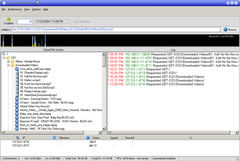 Personal File Server Screenshot